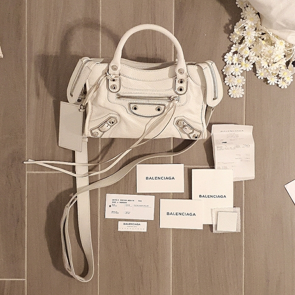Balenciaga Handbags - Balenciaga White Classic Mini City Bag